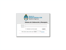 Tablet Screenshot of correo.mrecic.gov.ar